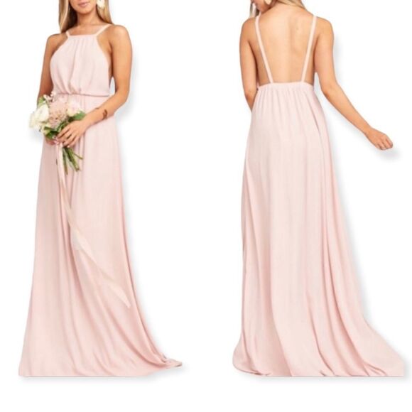 Show Me Your MuMu Blush Amanda Maxi Bridesmaid, formal Long Gown Size XS B14 - Picture 1 of 8